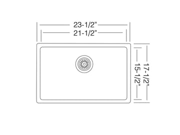 24 inch Stainless Steel Undermount Single Bowl Kitchen Sink - Trend 24 - Sink Depot